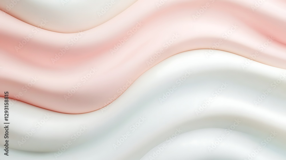 Poster abstract fluid background with soft waves in white and light pink for modern design and creative pro