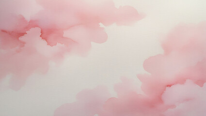 Fototapeta premium Elegant Pastel Pink Watercolor Background – Subtle Gradient Wash with Organic Cloud-Like Texture for Art and Design