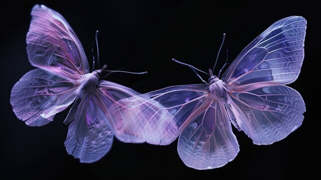 Two Purple Butterflies