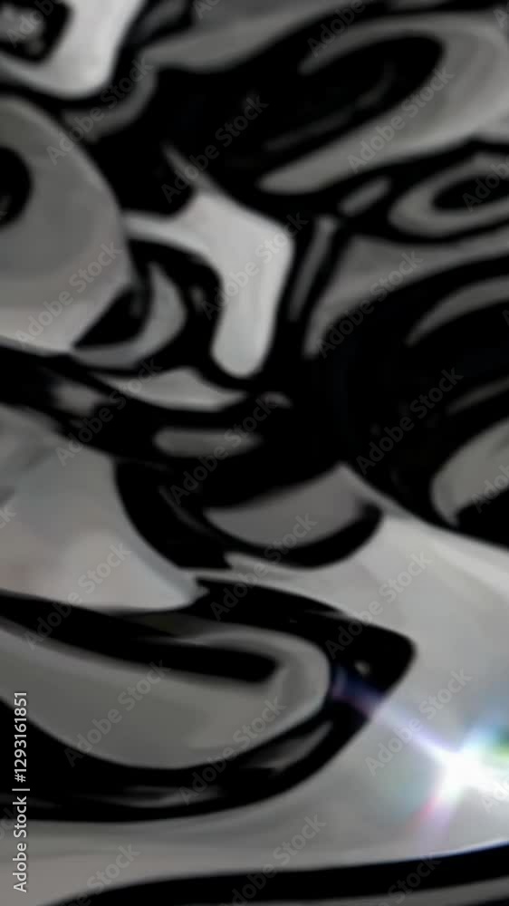 Poster mesmerizing abstract liquid motion with reflective swirls and ripples