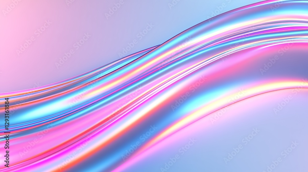 Poster abstract light wave patterns in gradient colors of pink blue purple for artistic background or desig