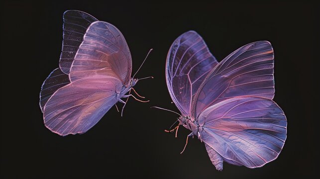 Two Purple Butterflies