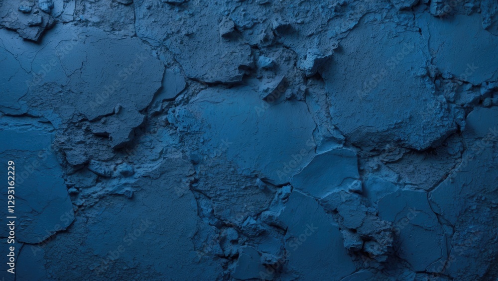 Poster textured dark blue stucco wall background creating an abstract and rough artistic effect suitable fo