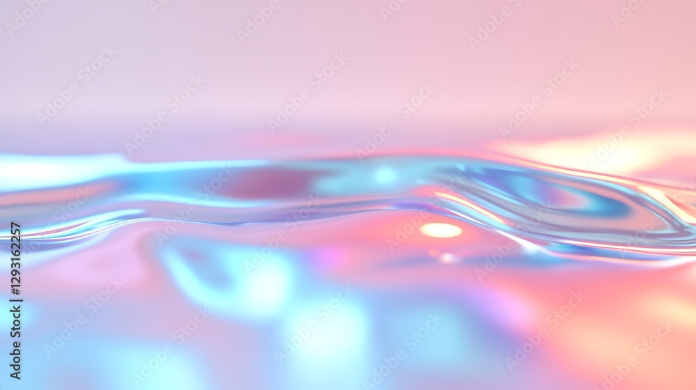 Aufkleber abstract liquid flow with colorful reflections creating a serene and calming atmosphere for artistic