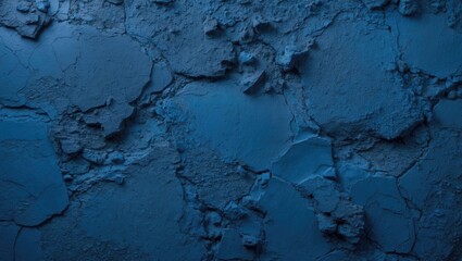 Textured dark blue stucco wall background creating an abstract and rough artistic effect suitable for various design applications.