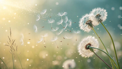dandelion in the wind