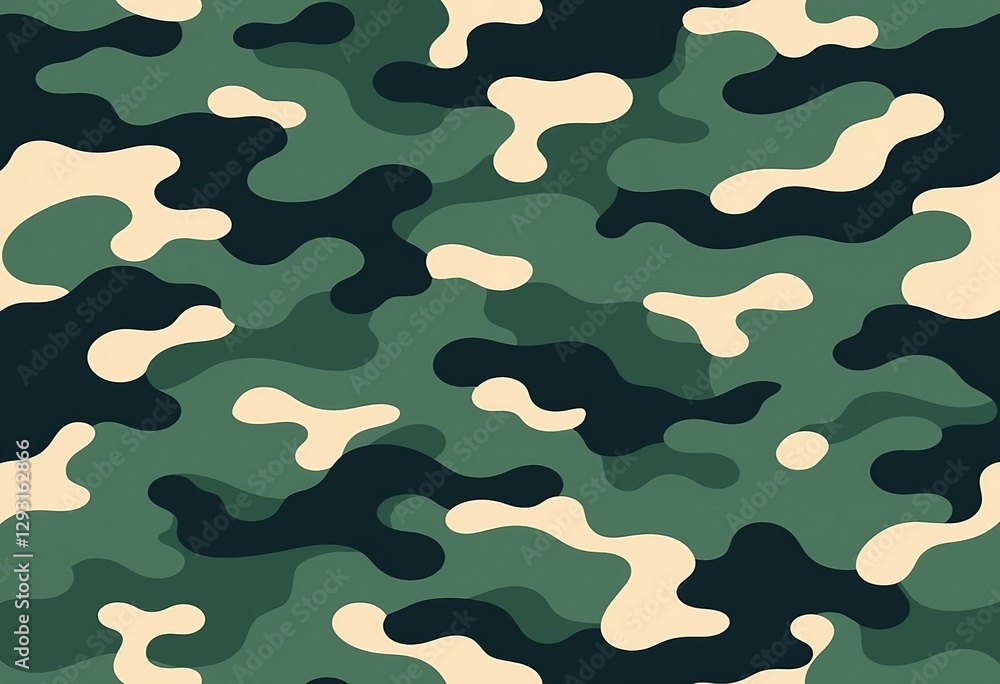 Poster seamlessly stylish camo wallpaper: all-over print pattern blending ruggedness with contemporary desi