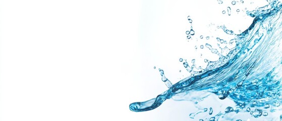 A splash of water on a white background