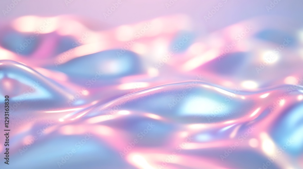 Poster abstract pastel wavy texture with glossy surface creating a dreamy and ethereal background for desig