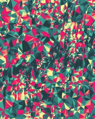 Abstract multicolored background with poly pattern