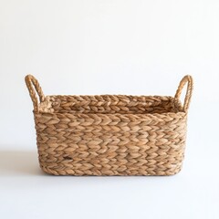 Rectangular Woven Straw Basket (1)