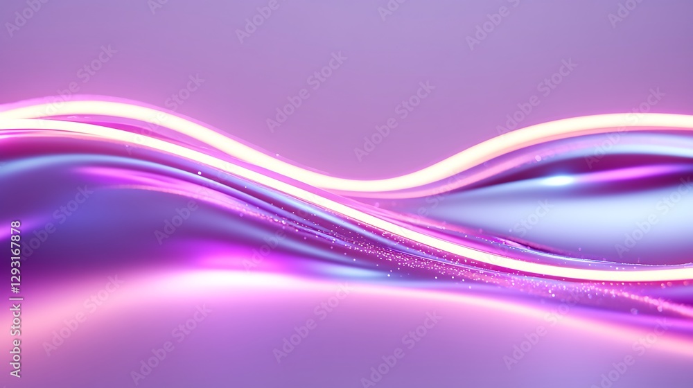 Poster abstract waves of colorful light on smooth gradient background for creative design projects