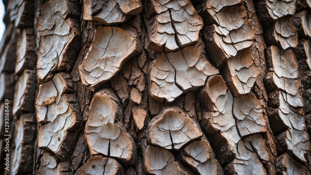 Poster textured close-up of aged tree bark showcasing intricate scales and natural patterns ideal for natur