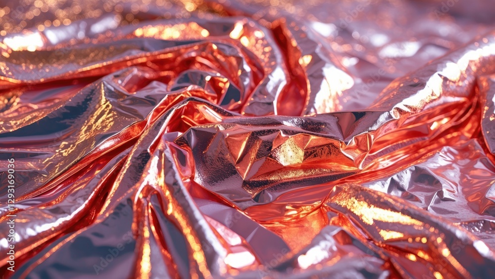 Aufkleber shimmering rose gold foil texture with abstract design creating a luxurious and dynamic visual effec