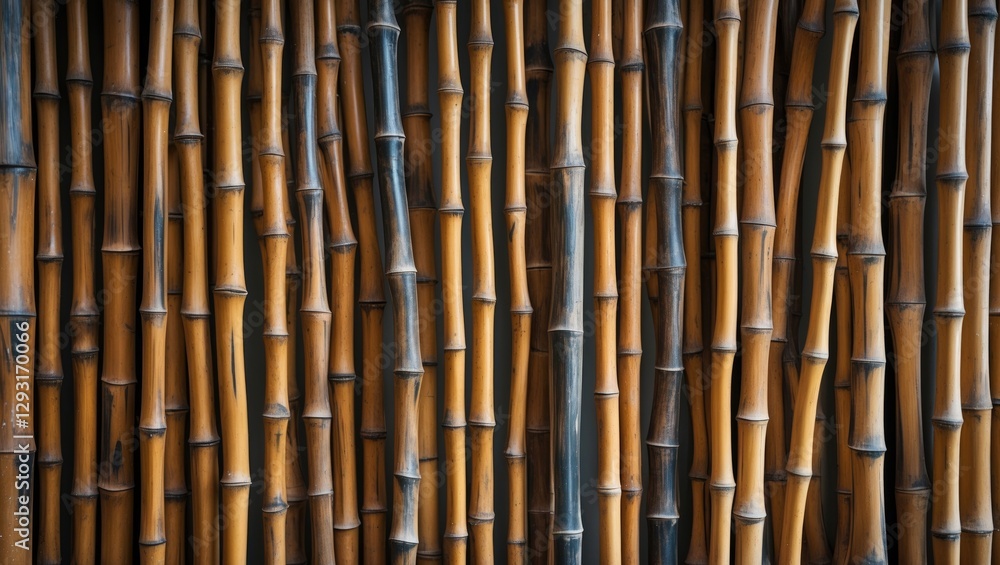 Poster bamboo texture background with vertical lines showcasing natural design and warm earthy tones for ve