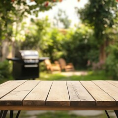 Ripe tomatoes on a grill pan on a wooden table in the garden