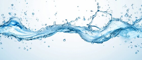 A wave of water with many small droplets of water