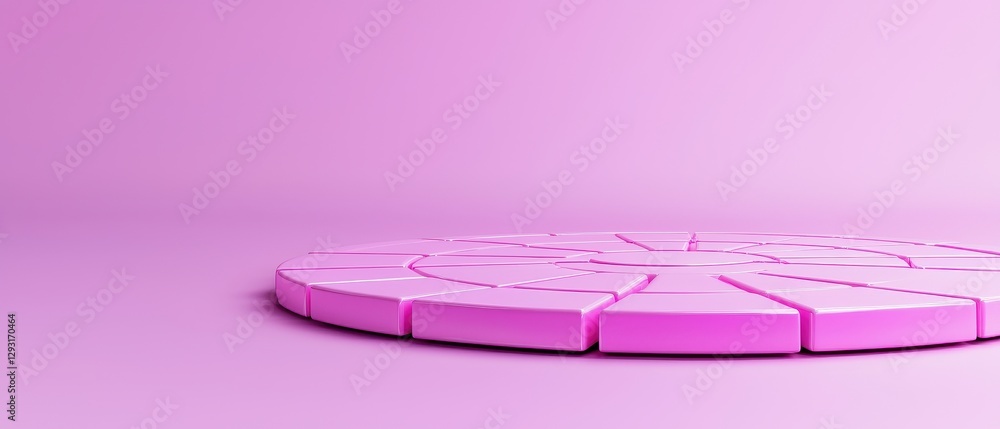 Poster abstract pink background with a circular pattern and smooth texture for creative designs.