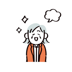 お辞儀するビジネスウーマンのイラスト