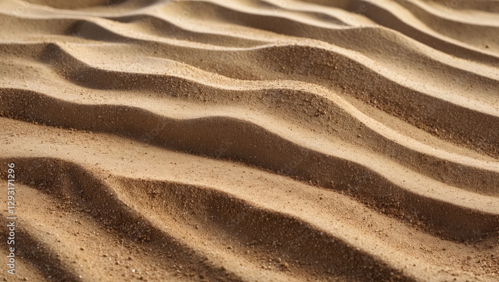 Poster textured sand waves creating a natural abstract background for design and artistic purposes.