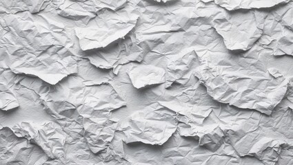 Fototapeta premium Crumpled white paper texture creating a rustic and vintage background for creative design projects