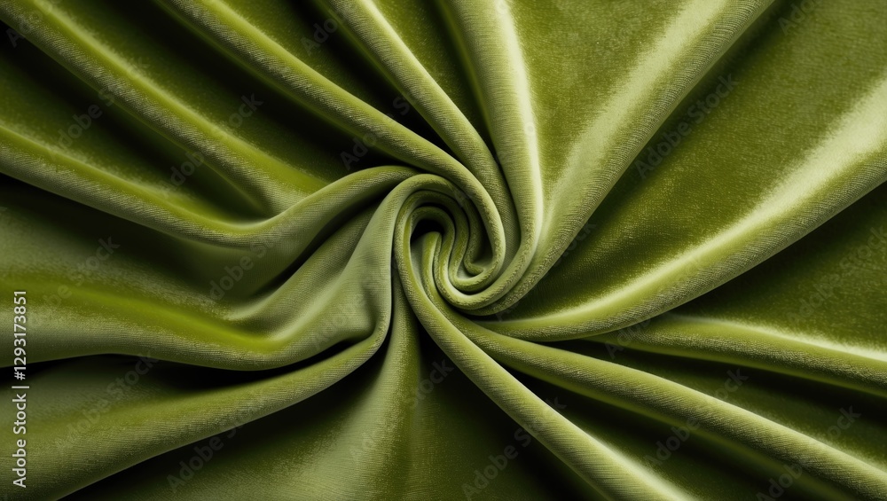 Poster luxurious olive green velvet fabric texture with smooth surface ideal for creating elegant backgroun