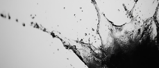 Fototapeta premium A splash of water with a lot of droplets