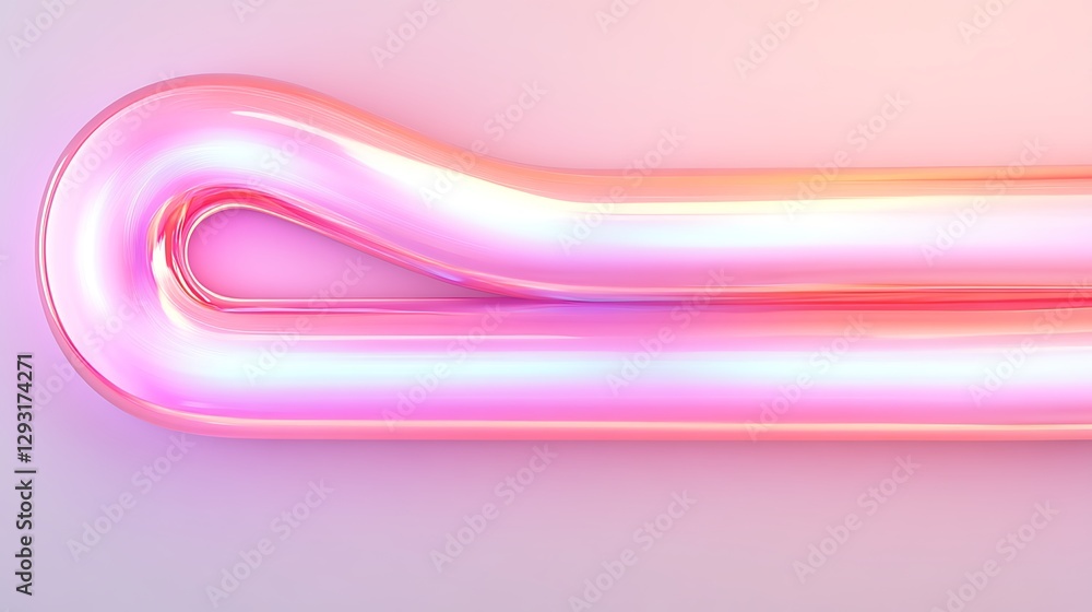 Poster colorful curved line in soft pink and purple hues with a smooth gradient background for abstract des