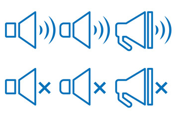 Speaker icon vector. Volume illustration sign. Loudspeaker symbol. ring and silent speaker icon set. eps 888.