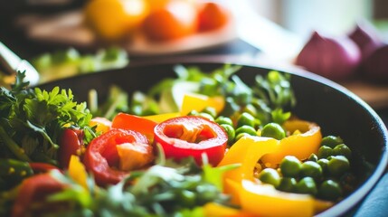 Colorful Fresh Vegetables in a Pan Ready for Cooking Meals