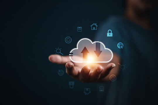 cloud technology concept Global network of metaverse systems exchange of information global business Megatrends on the Internet for Telecommunication	 - Powered by Adobe