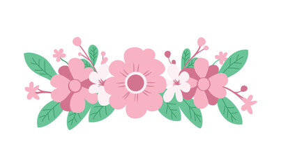 Fototapeta premium Beautiful Romantic Pink Floral Flower Crown Arrangements Decoration