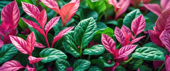 Vibrant ornamental spinach plants with pink and green leaves ideal for enhancing home dÃ©cor and garden aesthetics.