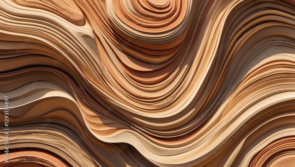 Aufkleber swirling sandstone patterns with organic curves and warm hues creating a natural abstract design hig
