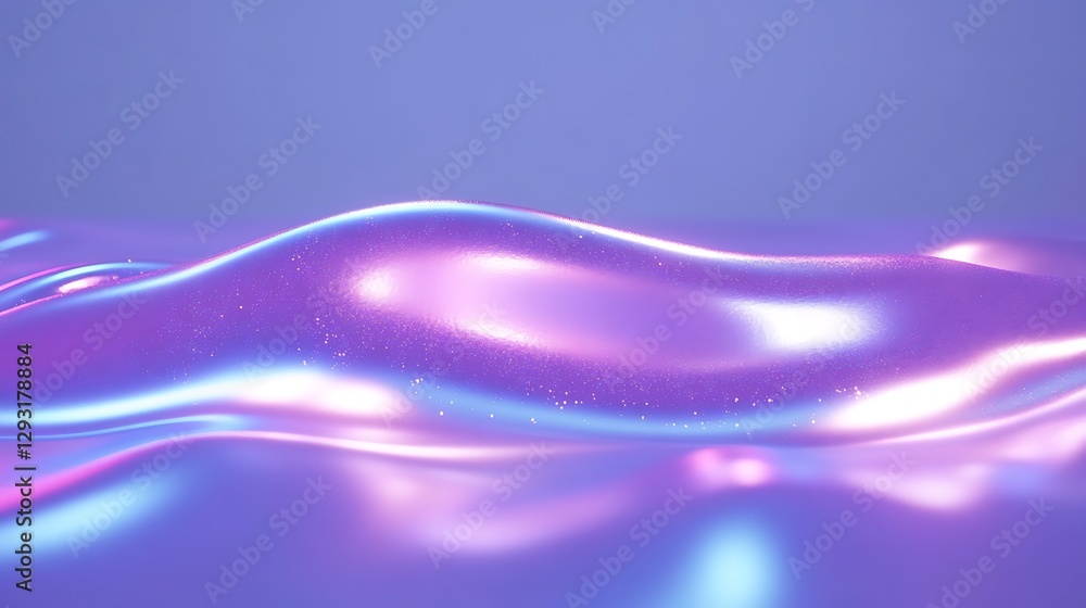 Aufkleber colorful waves of glimmering light creating a dreamy abstract background with soft gradients and shi