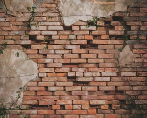 Background texture of old brick wall.