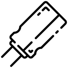 capacitor vector outline icon