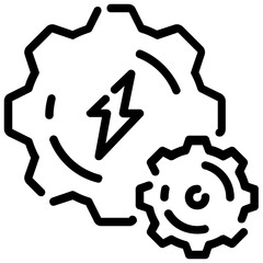 eneegy setting vector outline icon