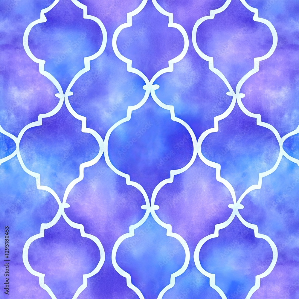 Poster gorgeous abstract pattern with seamless watercolor geometric ornaments in various colors. abstract p