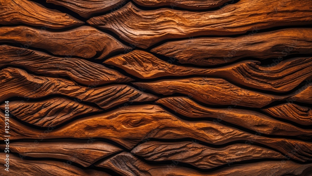 Poster brown wood texture with natural patterns creating an organic and warm background ideal for design an