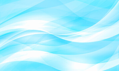 光輝くウェーブ&曲線　ブルーの背景 
