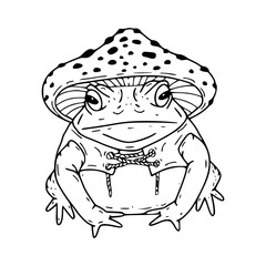 cartoon toad wearing mushroom hat