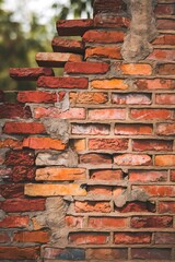 Background texture of old brick wall.