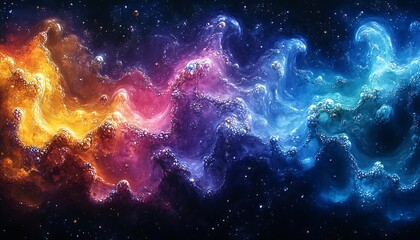 Colorful Nebula In Deep Space Cosmic Backgrounds And Textures Image
