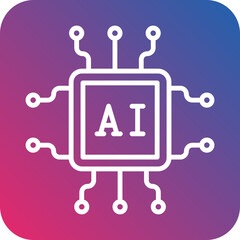 Artificial Intelligence Vector Icon Style