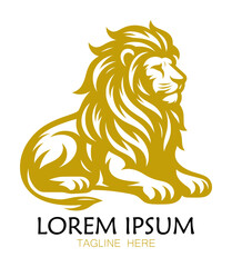 lion logo - elegant and stylized - artwork 3