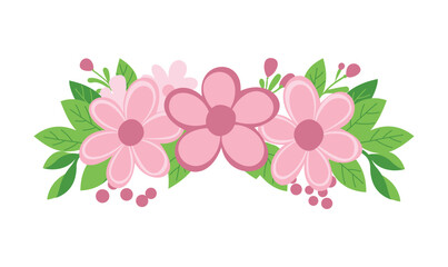 Beautiful Romantic Pink Floral Flower Crown Arrangements Decoration