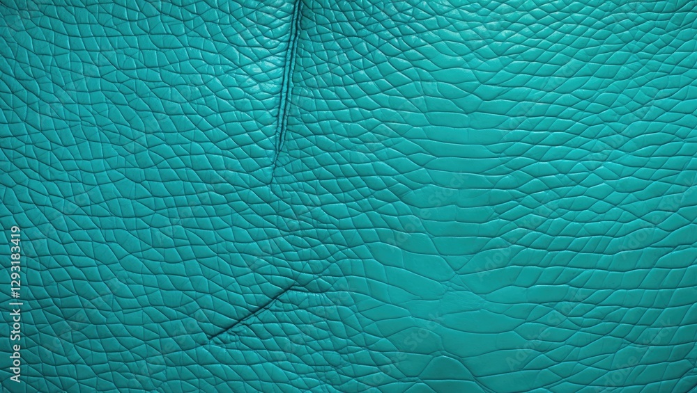 Poster turquoise close-up leather texture showcasing intricate patterns and rich color ideal for design and