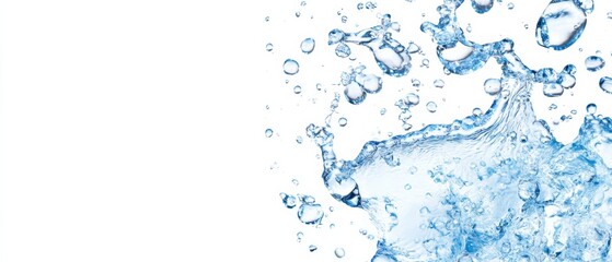 A splash of water with many small droplets