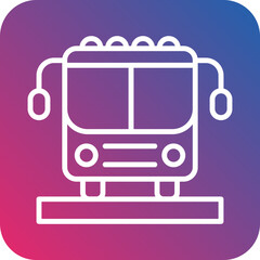 Bublic Transportation Vector Icon Style